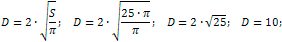 Diameter of the circle is 10 cm