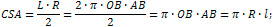formula for curved surface area of a cone