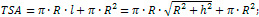 total surface area of a cone formula