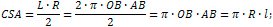 formula for curved surface area of a cone