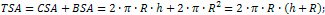 surface area of a cylinder formula