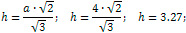 the height of a regular triangular pyramid is 3.27 cm