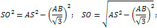 height of a regular triangular pyramid formula