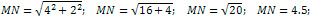 MN = 4.5 cm
