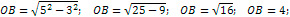 OB=4 cm