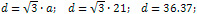 the body diagonal of a cube is 36.37 cm