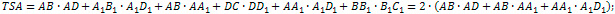surface area of parallelepiped formula