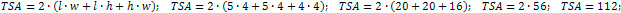 the surface area of a rectangular parallelepiped is 112 cm²
