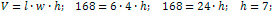 the height of the parallelepiped is 7 cm