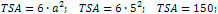 the total surface area of the cube is 150 cm²
