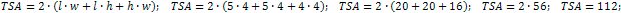 the surface area of a rectangular parallelepiped is 112 cm²