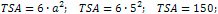 the total surface area of the cube is 150 cm²
