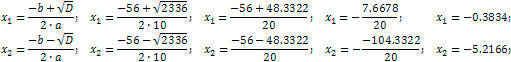roots of a quadratic equation