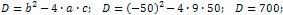 discriminant of a quadratic equation