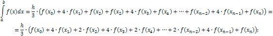simpson's rule formula