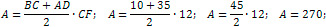 area of a trapezoid is 270 cm²