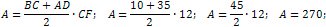 area of a trapezoid is 270 cm²