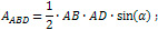 formula for area of a triangles