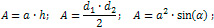 formulas for area of a rhombus