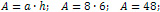 area of a rhombus is 48 cm²