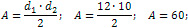 area of a rhombus is 60 cm²