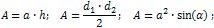 formulas for area of a rhombus