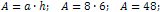 area of a rhombus is 48 cm²