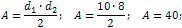 area of a rhombus is 40 cm²