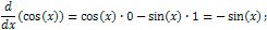 Derivative of cosine proof
