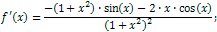 Derivative of cosine examples
