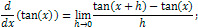 Derivative of tangent formula proof