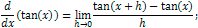 Derivative of tangent formula proof
