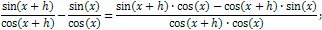 Derivative of tangent formula proof