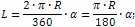 Formula for arc length of a circle