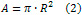 Area of a circle formula