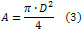 Area of a circle with diameter