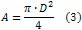 Area of a circle with diameter