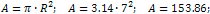 Area of a circle is 153.86 cm²