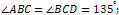 ∠ABC=∠BCD=135°