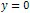 y = 0