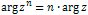 arg z ^ n = n * arg z