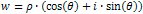 w = ρ‎ * (cos(θ) + i * sin(θ))