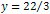 y=22/3