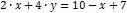 2*x+4*y=10-x+7