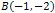 В(-1, -2)