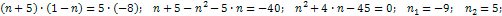n1=-9; n2=5